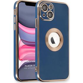 Microsonic Apple iPhone 14 Plus Flash Stamp Lacivert Cep Telefonu Kılıfı