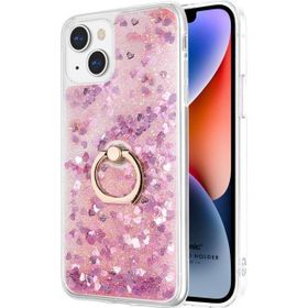 Microsonic Apple iPhone 14 Plus Glitter Liquid Holder Pembe Cep Telefonu Kılıfı