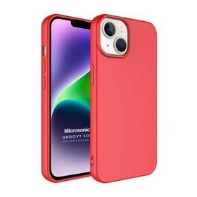Microsonic Apple iPhone 14 Plus Groovy Soft Kırmızı Cep Telefonu Kılıfı