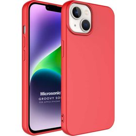Microsonic Apple iPhone 14 Plus Groovy Soft Kırmızı Cep Telefonu Kılıfı