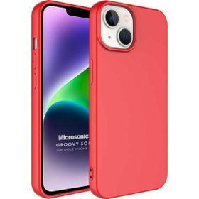 Microsonic Apple iPhone 14 Plus Groovy Soft Kırmızı Cep Telefonu Kılıfı