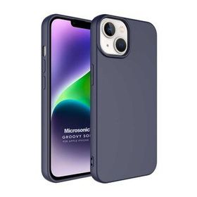 Microsonic Apple iPhone 14 Plus Groovy Soft Lacivert Cep Telefonu Kılıfı