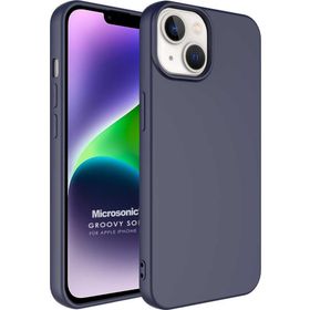 Microsonic Apple iPhone 14 Plus Groovy Soft Lacivert Cep Telefonu Kılıfı