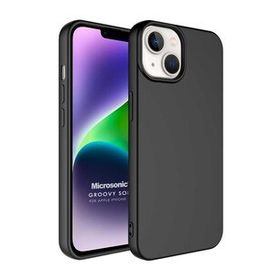Microsonic Apple iPhone 14 Plus Groovy Soft Siyah Cep Telefonu Kılıfı