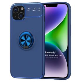 Microsonic Apple iPhone 14 Plus Kickstand Ring Holder Lacivert Cep Telefonu Kılıfı