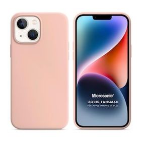 Microsonic Apple iPhone 14 Plus Liquid Lansman Silikon Kum Pembesi Cep Telefonu Kılıfı