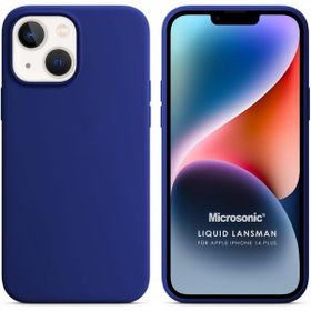 Microsonic Apple iPhone 14 Plus Liquid Lansman Silikon Lacivert Cep Telefonu Kılıfı