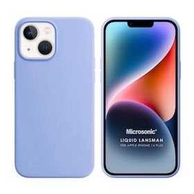 Microsonic Apple iPhone 14 Plus Liquid Lansman Silikon Mavi Cep Telefonu Kılıfı