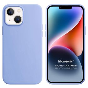 Microsonic Apple iPhone 14 Plus Liquid Lansman Silikon Mavi Cep Telefonu Kılıfı