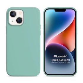 Microsonic Apple iPhone 14 Plus Liquid Lansman Silikon Su Yeşili Cep Telefonu Kılıfı