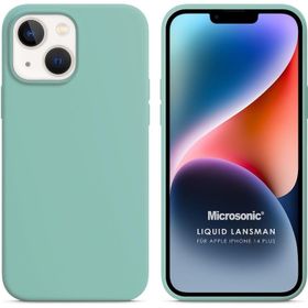 Microsonic Apple iPhone 14 Plus Liquid Lansman Silikon Su Yeşili Cep Telefonu Kılıfı