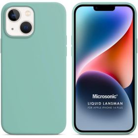 Microsonic Apple iPhone 14 Plus Liquid Lansman Silikon Su Yeşili Cep Telefonu Kılıfı