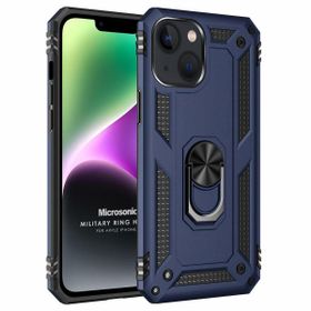 Microsonic Apple iPhone 14 Plus Military Ring Holder Lacivert Cep Telefonu Kılıfı