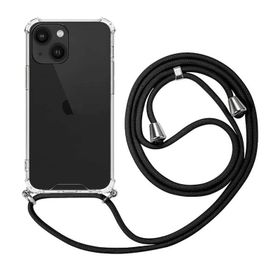 Microsonic Apple iPhone 14 Plus Neck Lanyard Siyah Cep Telefonu Kılıfı