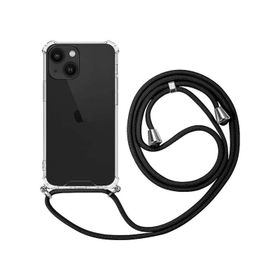 Microsonic Apple iPhone 14 Plus Neck Lanyard Siyah Cep Telefonu Kılıfı