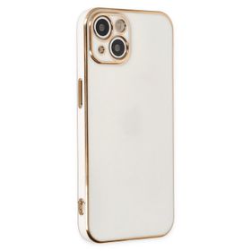 Microsonic Apple iPhone 14 Plus Olive Plated Beyaz Cep Telefonu Kılıfı