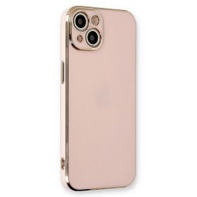 Microsonic Apple iPhone 14 Plus Olive Plated Pembe Cep Telefonu Kılıfı