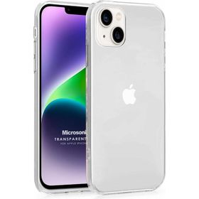Microsonic Apple iPhone 14 Plus Transparent Soft Beyaz Cep Telefonu Kılıfı