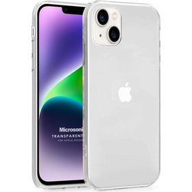 Microsonic Apple iPhone 14 Plus Transparent Soft Beyaz Cep Telefonu Kılıfı