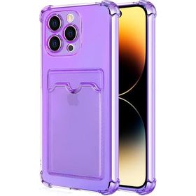 Microsonic Apple iPhone 14 Pro Card Slot Shock Lila Cep Telefonu Kılıfı