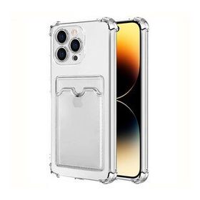 Microsonic Apple iPhone 14 Pro Card Slot Shock Şeffaf Cep Telefonu Kılıfı
