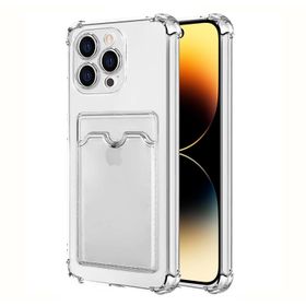 Microsonic Apple iPhone 14 Pro Card Slot Shock Şeffaf Cep Telefonu Kılıfı