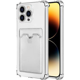 Microsonic Apple iPhone 14 Pro Card Slot Shock Şeffaf Cep Telefonu Kılıfı