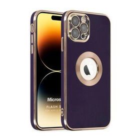Microsonic Apple iPhone 14 Pro Flash Stamp Koyu Mor Cep Telefonu Kılıfı