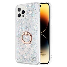 Microsonic Apple iPhone 14 Pro Glitter Liquid Holder Gümüş Cep Telefonu Kılıfı