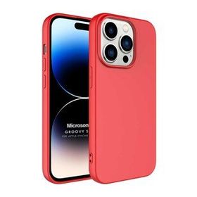 Microsonic Apple iPhone 14 Pro Groovy Soft Kırmızı Cep Telefonu Kılıfı