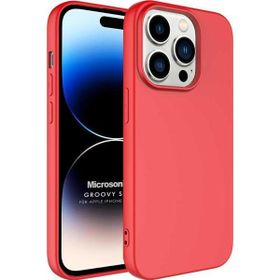 Microsonic Apple iPhone 14 Pro Groovy Soft Kırmızı Cep Telefonu Kılıfı