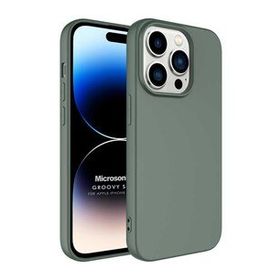 Microsonic Apple iPhone 14 Pro Groovy Soft Koyu Yeşil Cep Telefonu Kılıfı