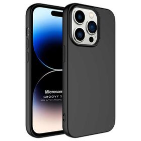 Microsonic Apple iPhone 14 Pro Groovy Soft Siyah Cep Telefonu Kılıfı