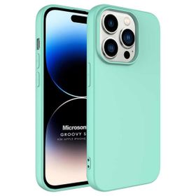 Microsonic Apple iPhone 14 Pro Groovy Soft Turkuaz Cep Telefonu Kılıfı