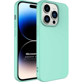Microsonic Apple iPhone 14 Pro Groovy Soft Turkuaz Cep Telefonu Kılıfı