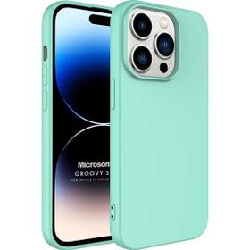 Microsonic Apple iPhone 14 Pro Groovy Soft Turkuaz Cep Telefonu Kılıfı