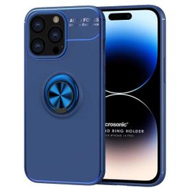 Microsonic Apple iPhone 14 Pro Kickstand Ring Holder Lacivert Cep Telefonu Kılıfı