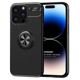 Microsonic Apple iPhone 14 Pro Kickstand Ring Holder Siyah Cep Telefonu Kılıfı