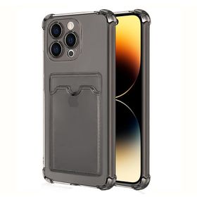 Microsonic Apple iPhone 14 Pro Max Card Slot Shock Füme Cep Telefonu Kılıfı