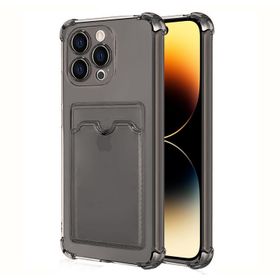 Microsonic Apple iPhone 14 Pro Max Card Slot Shock Füme Cep Telefonu Kılıfı