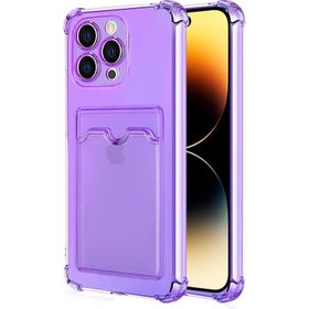 Microsonic Apple iPhone 14 Pro Max Card Slot Shock Füme Cep Telefonu Kılıfı