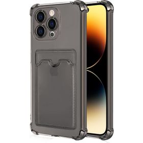 Microsonic Apple iPhone 14 Pro Max Card Slot Shock Füme Cep Telefonu Kılıfı