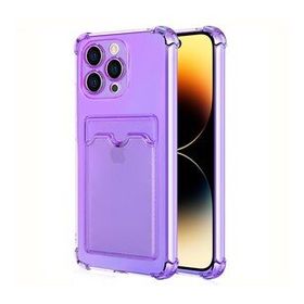 Microsonic Apple iPhone 14 Pro Max Card Slot Shock Lila Cep Telefonu Kılıfı