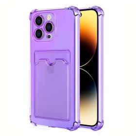 Microsonic Apple iPhone 14 Pro Max Card Slot Shock Lila Cep Telefonu Kılıfı