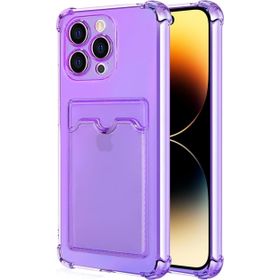 Microsonic Apple iPhone 14 Pro Max Card Slot Shock Lila Cep Telefonu Kılıfı