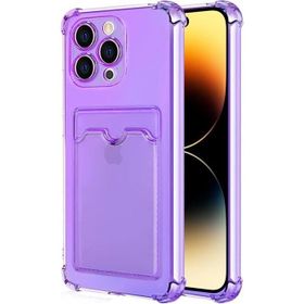 Microsonic Apple iPhone 14 Pro Max Card Slot Shock Lila Cep Telefonu Kılıfı