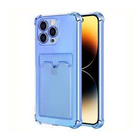 Microsonic Apple iPhone 14 Pro Max Card Slot Shock Mavi Cep Telefonu Kılıfı
