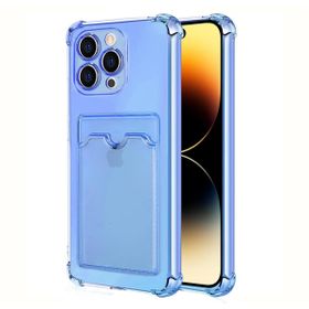 Microsonic Apple iPhone 14 Pro Max Card Slot Shock Mavi Cep Telefonu Kılıfı