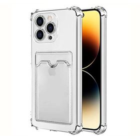 Microsonic Apple iPhone 14 Pro Max Card Slot Shock Şeffaf Cep Telefonu Kılıfı