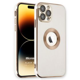 Microsonic Apple iPhone 14 Pro Max Flash Stamp Beyaz Cep Telefonu Kılıfı